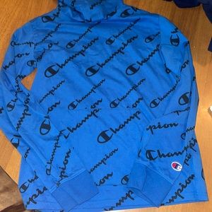 Boys Champion Large Hooded Long Sleeved T-Shirt! ✨